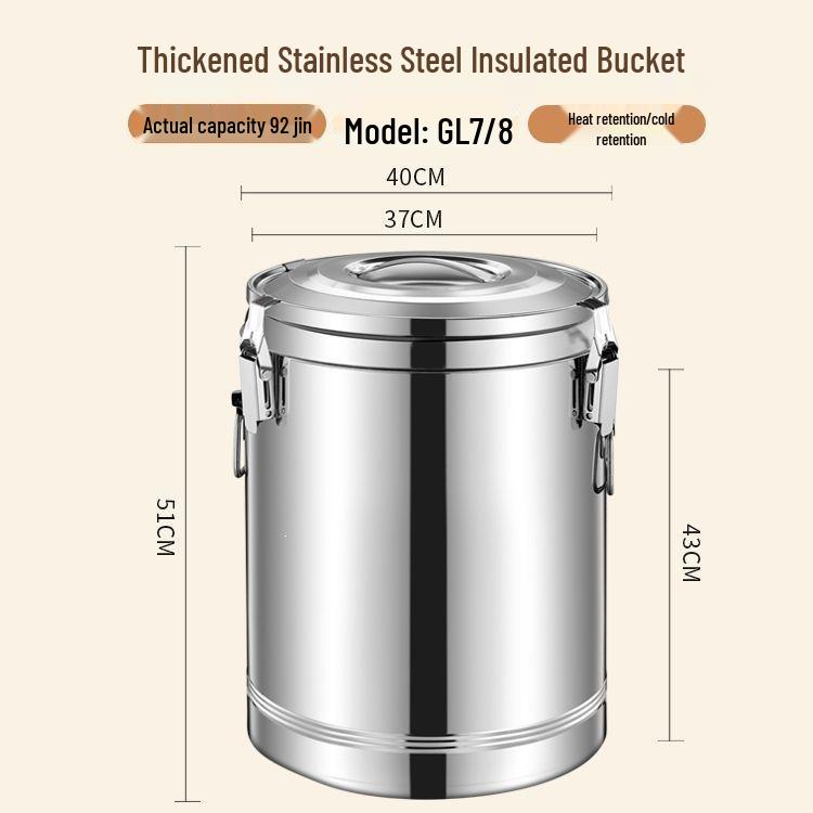 Three-Layer Stainless Steel Insulated Lunch & Tea Bucket with Faucet