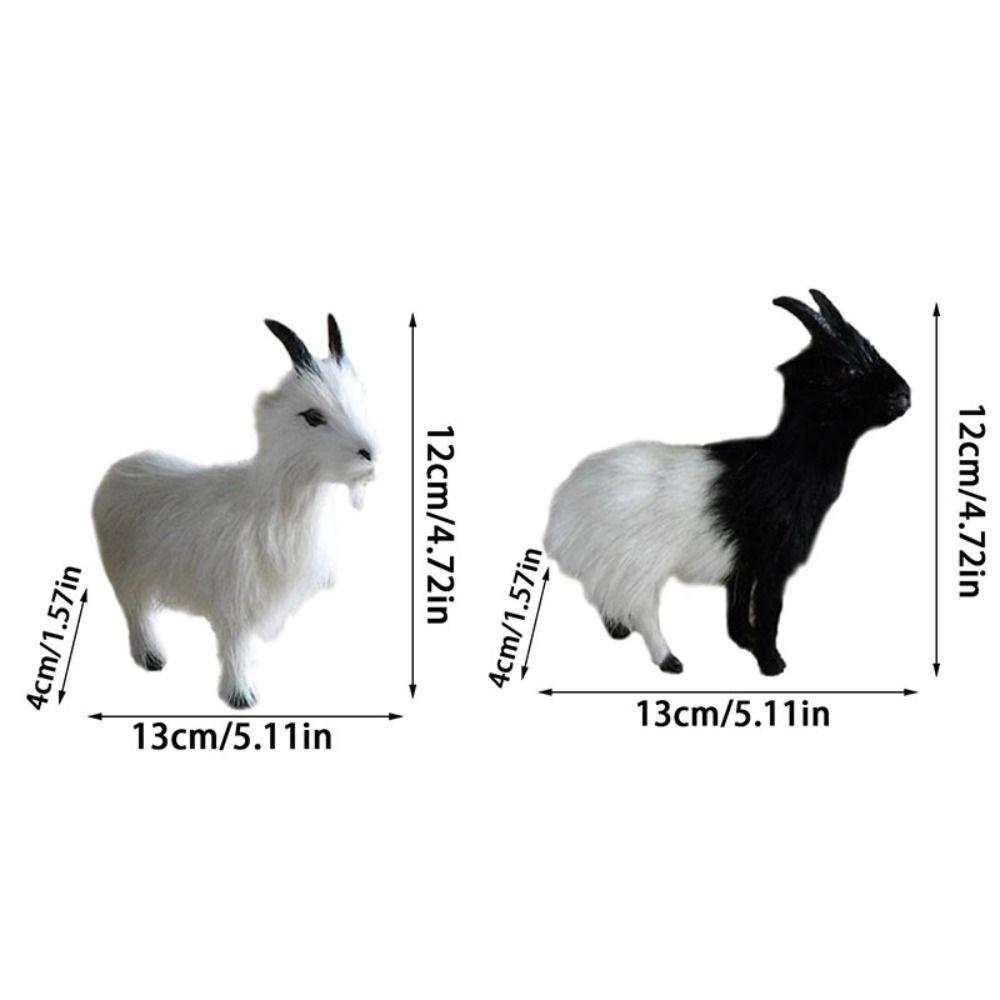 Simulation Goat Plush Toys Cute Goat  Figurine Ornament Goat Plush Doll  Yard