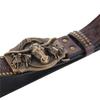 Retro Western Cowboy Herr PU-läderbälte Lyxig Design Trendigt Märke Oxhuvud Midjebälte Jeans Byxor Bälte