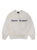 LA MAISON STUDIO Women'S Crop Classic Logo Embossed Embroidery Heavy Terry Henley Neck Oatmeal (Fcd3Ts708W)