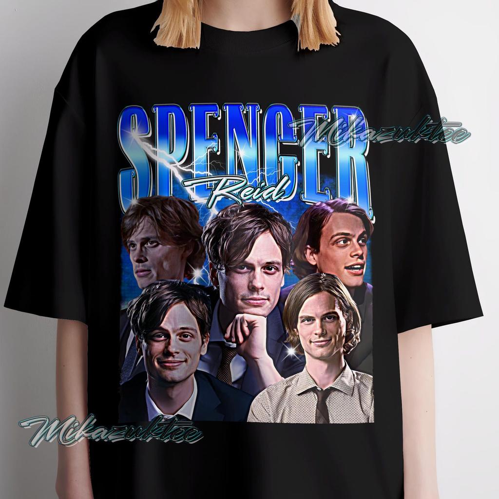 Vintage Spencer Reid Graphic Tee, Faded Style