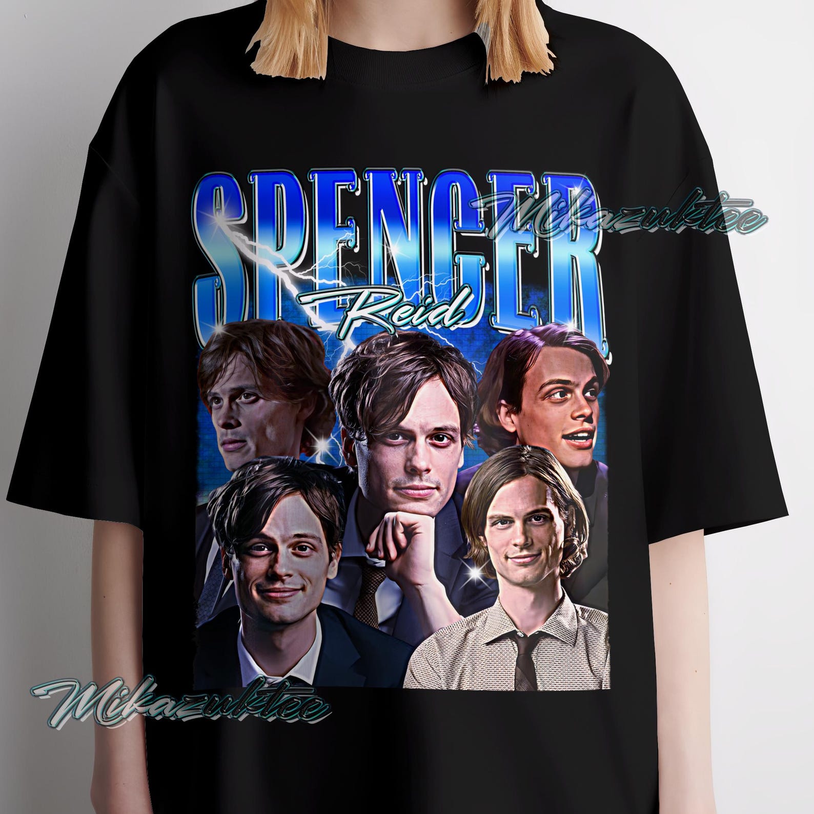 Vintage Spencer Reid Graphic Tee, Faded Style 4XL