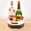 Non-Slip Double Spice Tray Round Rotatable Seasoning Holder 360° Rotating Storage Tray  for Home