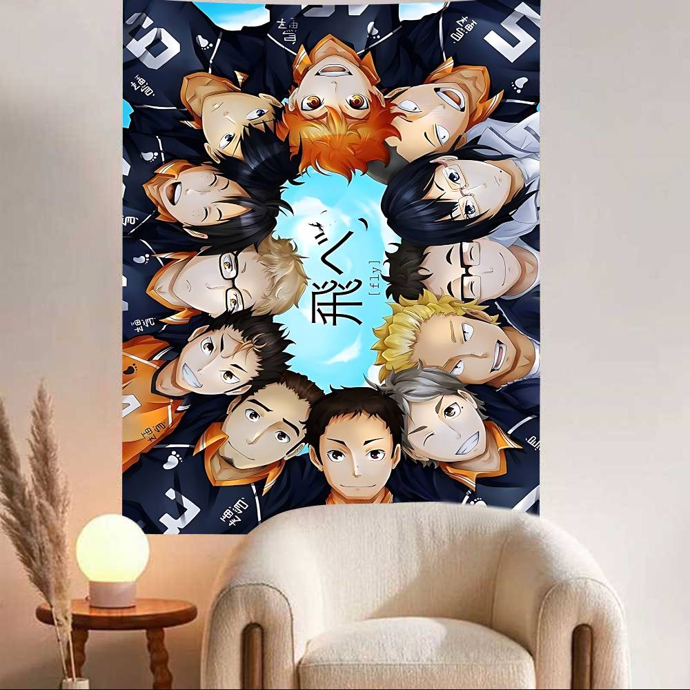 Haikyuu Anime Volleyball Happy Birthday Party Backdrop Decoration Kids Boy Baby Shower Anime Photography Background polyester