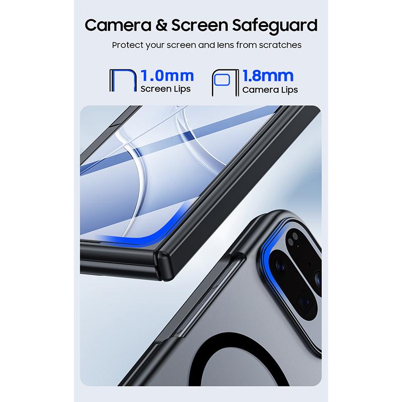 Magnetic Matte Transparent Hinge Protection Full Body Case for Google Pixel 10 Pro Fold Wireless Charging Cover with Glass Flim