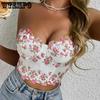 Lace Fragmented Flowers Embroidered Top Trend Have Cash Less  Navel Exposed Breastplate Undergarment Covering The Chest and Abdomen Tops