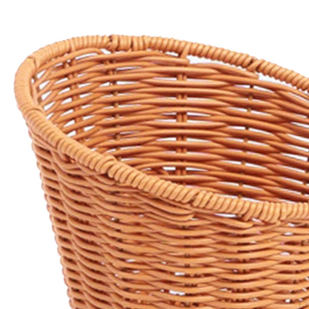 Tkaný kulatý koš Dekorativní drobnosti Zelenina Ovoce Jídlo do skříně Koupelna Domov