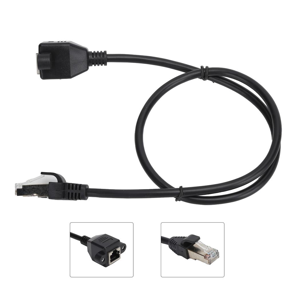 Netzwerkkabelverlängerung Stecker auf Buchse Mit Schraubloch Fixierbarer Adapterkabel für LAN-Netzwerkkomponenten