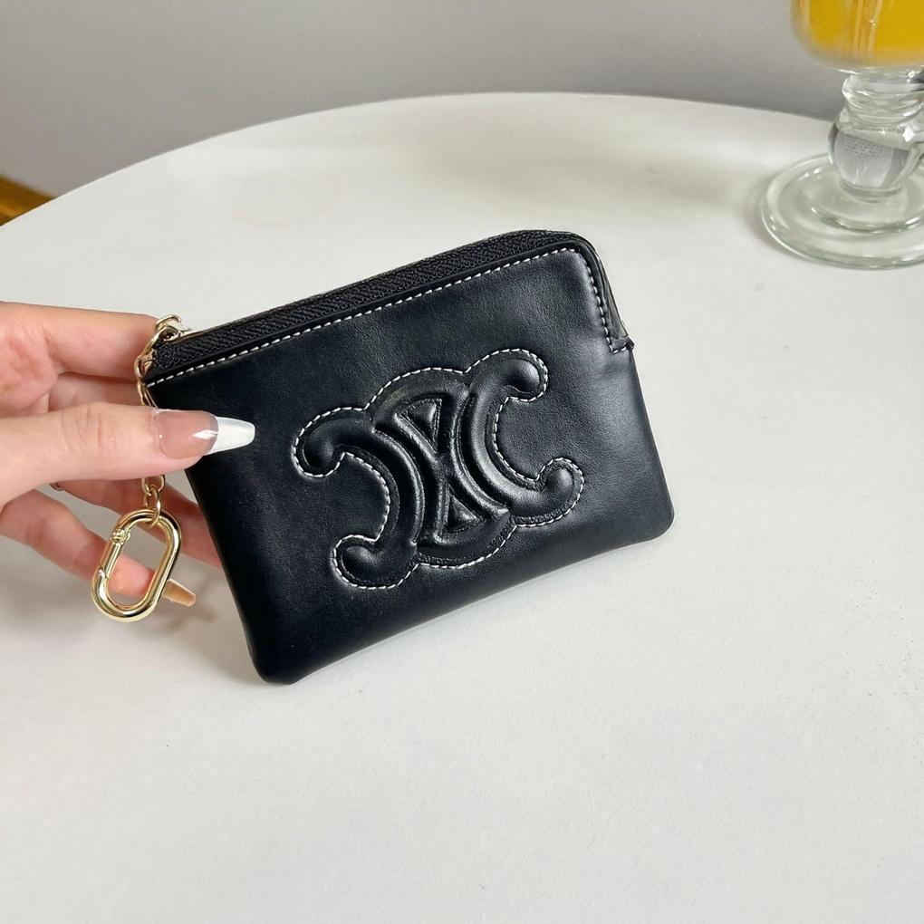 

Women s Slim Leather Zipper Coin Purse Minimal Card Wallet FREE