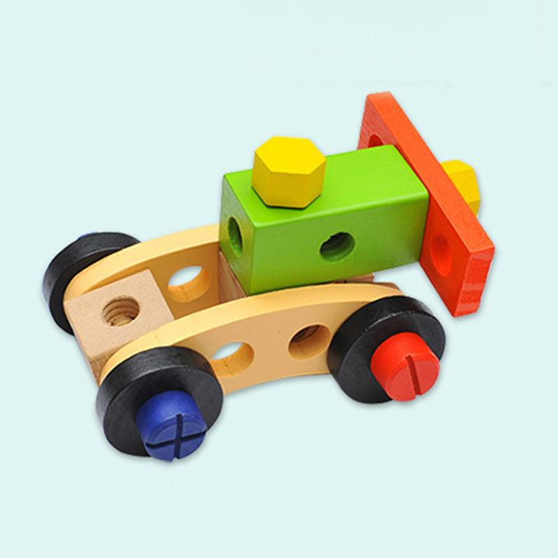 Giocattoli Educativi Montessori per Bambini Set Gioco di Ruolo Cassetta degli Attrezzi in Plastica e Legno Bambini Montaggio Dadi e Viti Strumento da Falegname di Simulazione
