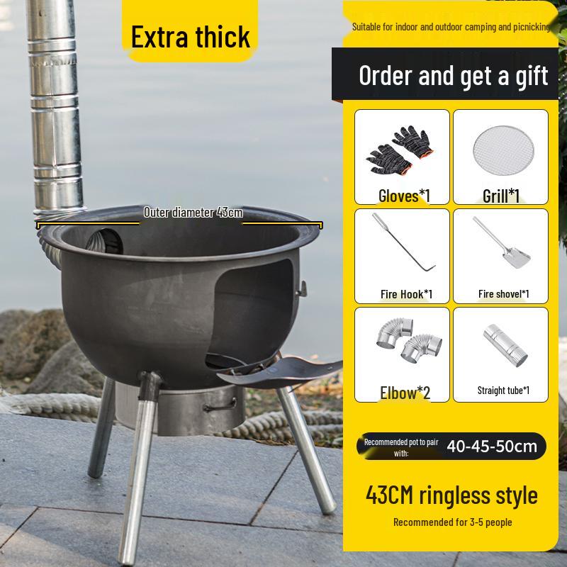 

Portable Wood-Burning Stove: Earth Pot for Outdoor and Household Use