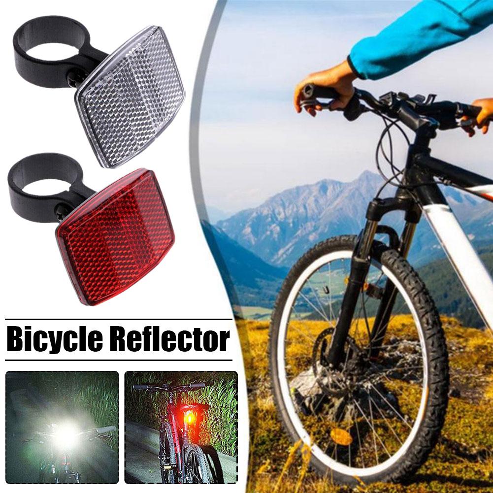 1 Pairs Bicycles Handlebar Reflector Plastic Safety Bike Rear Reflector Safety Warning Light Bike Accessories Easy to Install