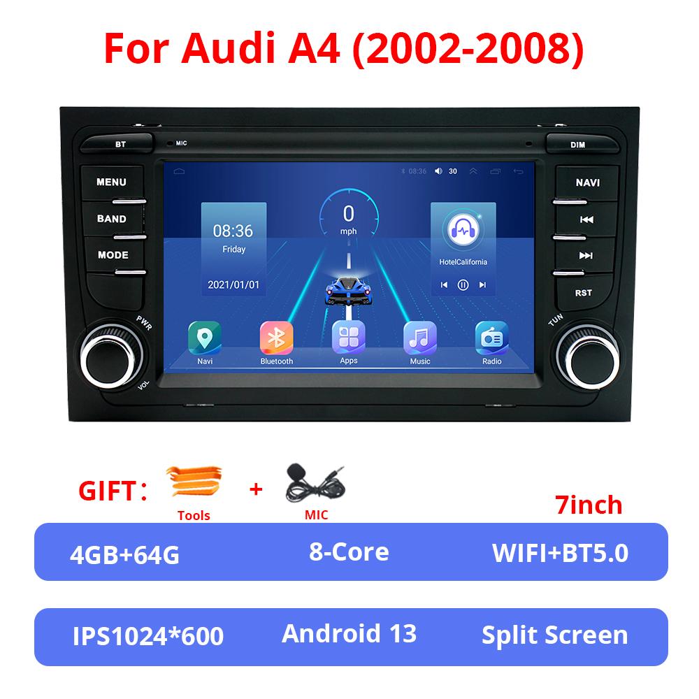 NAVIGUIDE 7'' Touch Screen WIFI For A4 B6 B7 B8 S4 RS4 Car Radio GPS Multimedia Stereo Carplay BT Receiver NO DVD Player