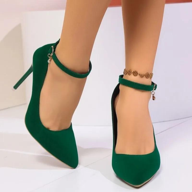 Módní dámské super vysoké podpatky boty sexy špičaté sandály trend jaro nové dámské lodičky elegantní módní společenské boty Zapatos De Mujer