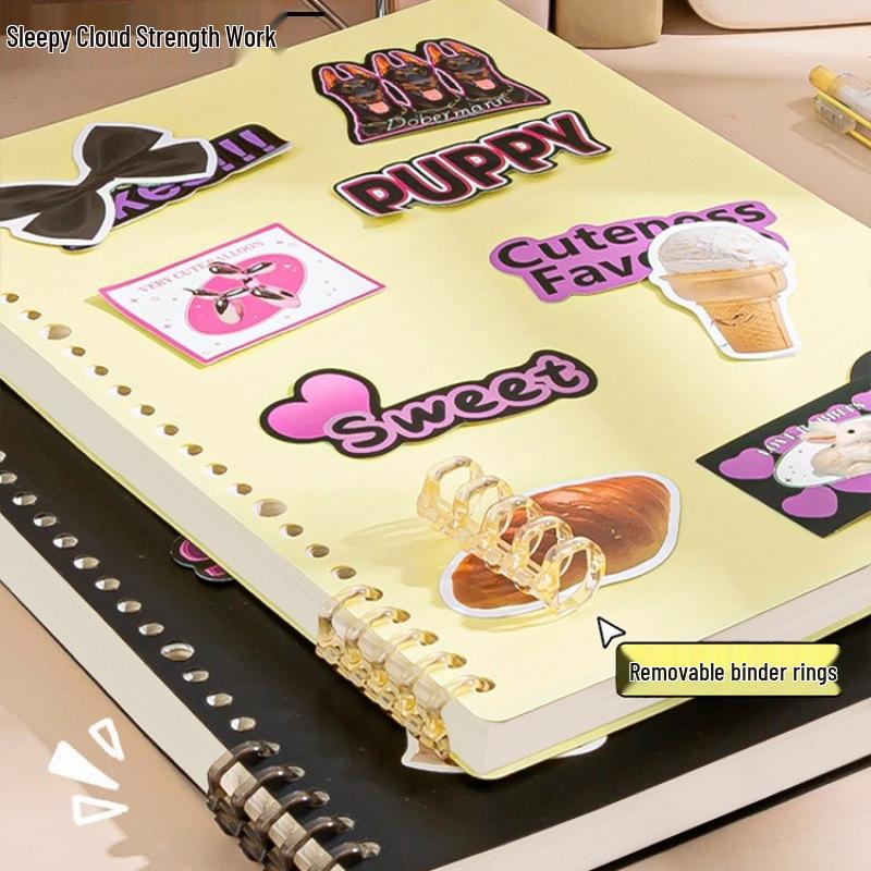 Ergonomic, High-value Loose-leaf Notebook with Detachable Binder; Suitable for High School and Junior High Students.