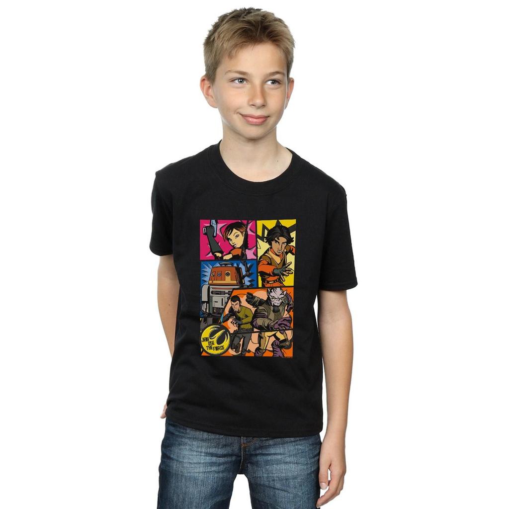 STAR WARS Boys Rebels Comic Strip T-Shirt