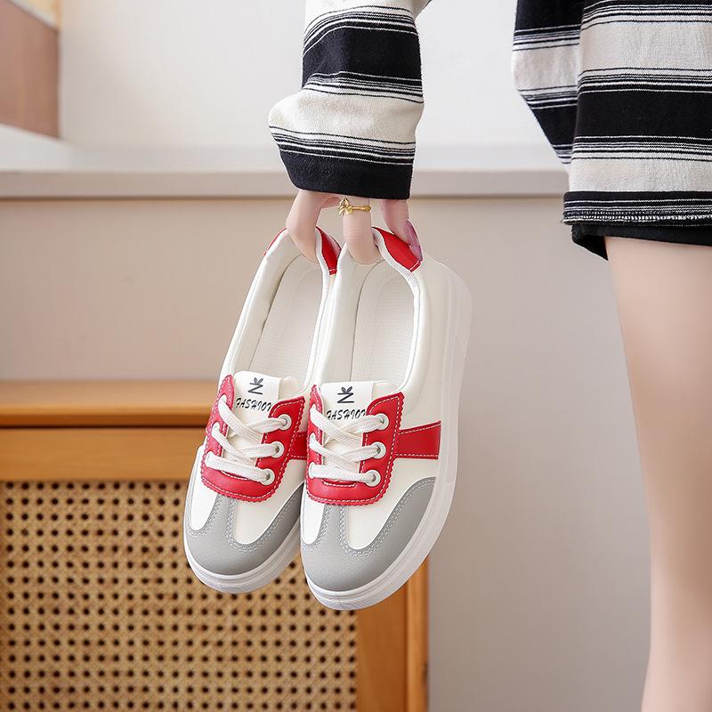 Autumn new ins Korean version breathable little white shoes student platform versatile women's shoes casual sports board shoes Q66