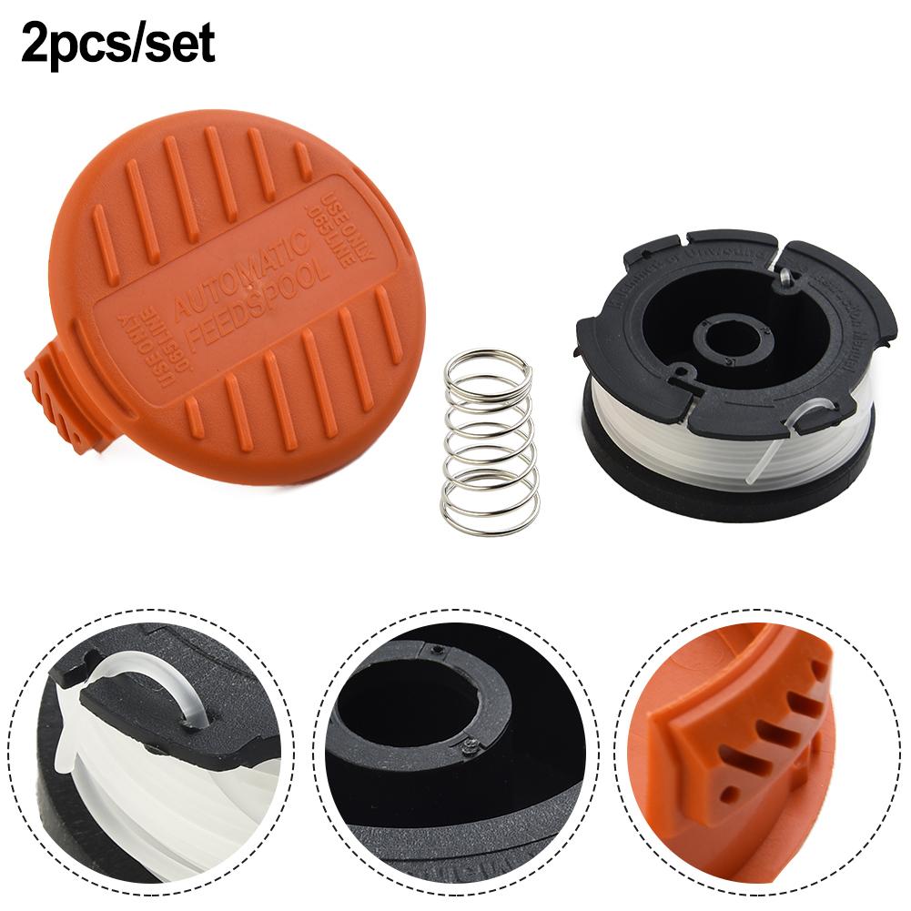 Spool Line + Cover Cap For Black And Decker BST2018/BDST182ST1/BESTE625 Set New