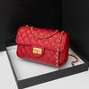 New Summer Single Shoulder Chain Bag Small Fragrance Diamond Square Bag European and American Retro Large Capacity Women