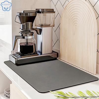 Kaffeeschale, super saugfähig, rutschfest, große saugfähige Abtropfmatte für die Küche, Trockenmatte, schnelltrocknend, Abtropfunterlage für das Bad, Tischset