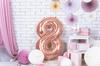 Partydeco Balon Foliowy Cyfra 8 86Cm Rozowe Zloto