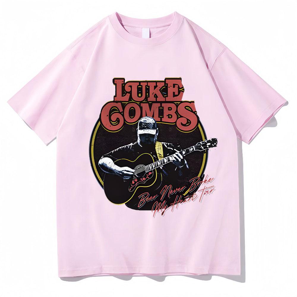 New Singer Luke Combs Print Tshirt Unisex Wounisex Summer Short Sleeve Tshirt Cotton Casual Shirts Male Hip Hop High Quality Clothes