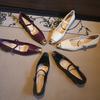 Exquisite and comfortable~ slope heel CM~ temperament flat shoes women's small square head single shoes with spring