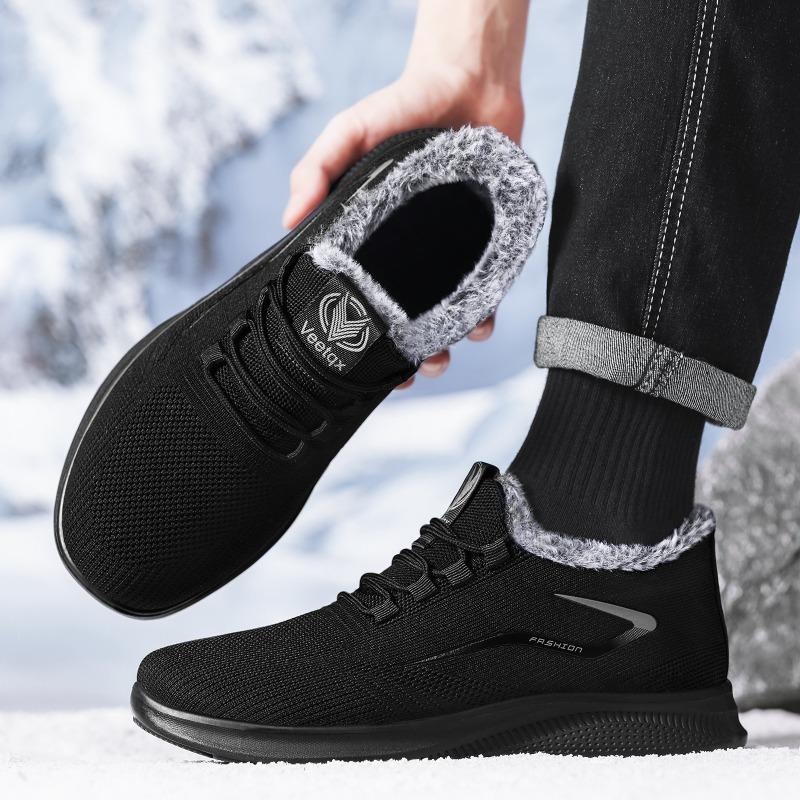 Men Autumn Knit Mesh Slip On Shoes, Breathable Soft Sole Casual Lazy Sneakers