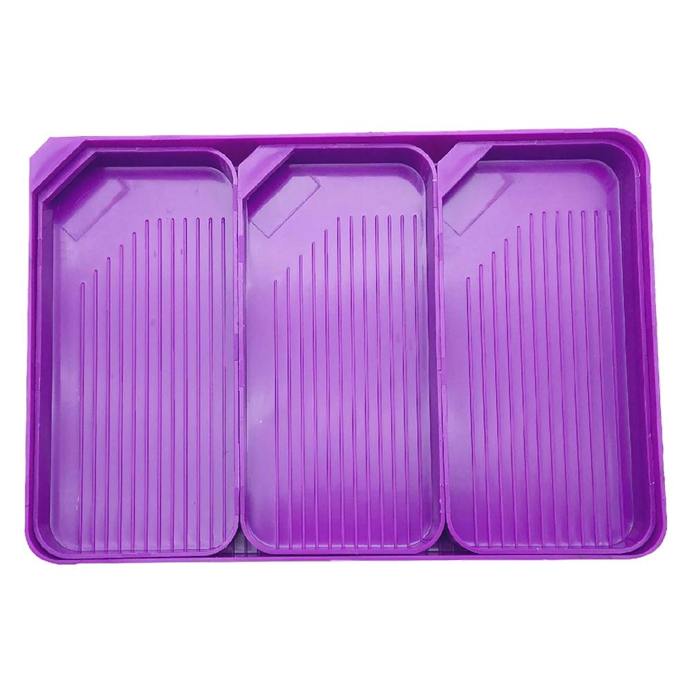 4 Set Diamond Painting Tray Large Capacity Diamond Painting Pen Glue Clay Bead Plate Rhinestone Tray Kit Diamond Art Accessories