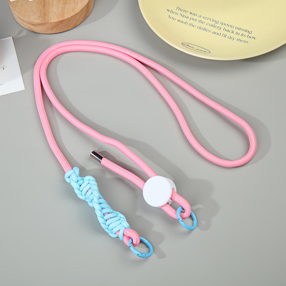 Verstellbares Crossbody Dopamin Kontrastfarbe Geflochtenes Universelles Handy-Lanyard