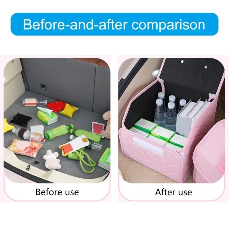 Car Trunk Storage Organizer (Foldable Design) – Compact Cargo Box for Keeping Your Vehicle Interior Organized and Clutter-Free