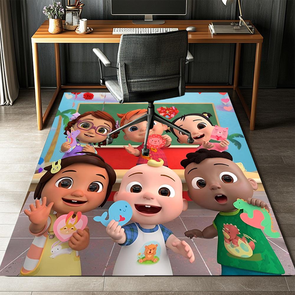 Cocomelon Printed Carpet Rug for Office Chair Living Room Bedroom Kitchen Room Decor Gifts