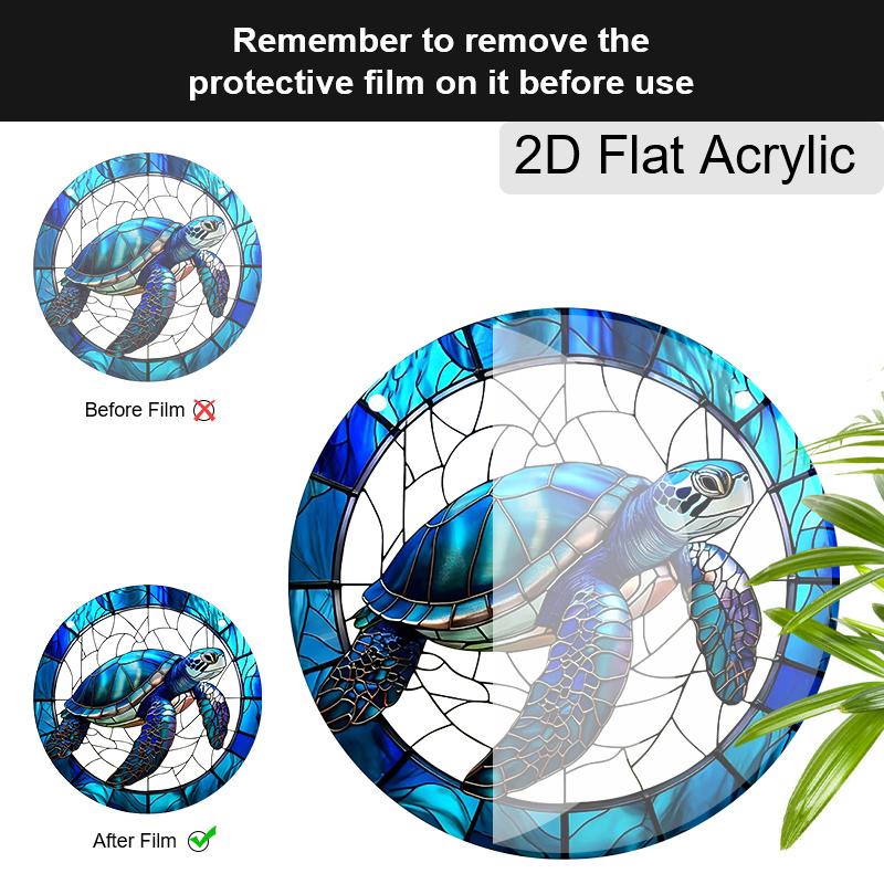 Acryl-Meeresschildkröte Sonnenschutzglas-Effekt Fensterhänge-Ornament Schildkrötenliebhaber Geschenke