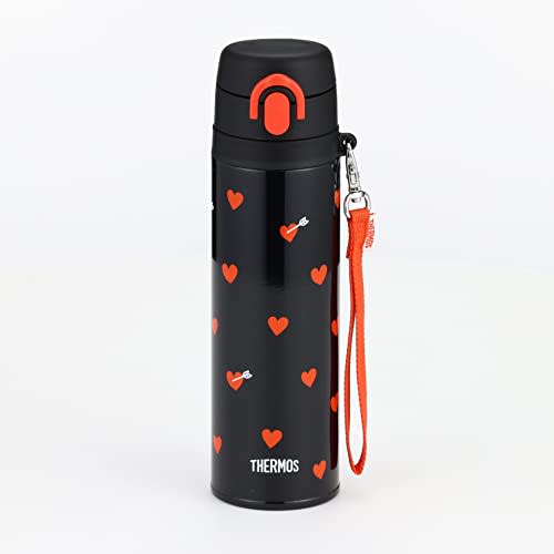Thermos Water Bottle Vacuum Insulated Mobile Mug 550ml Black Red JNT-551 BKR