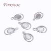 18K Gold Plated Droplet Pendants Brass Metal Inlaid Shell Oval Charms DIY Jewelry Making Earrings Necklace Accessories For Women