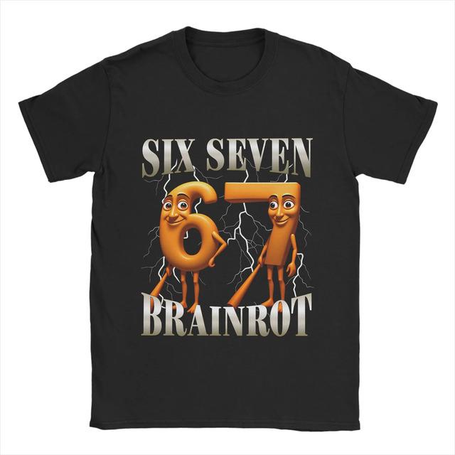Camiseta Estampada Six Seven Brainrot S