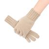 Camel wool gloves winter cold warm simple fashion wool gloves solid color five finger outdoor knitted gloves