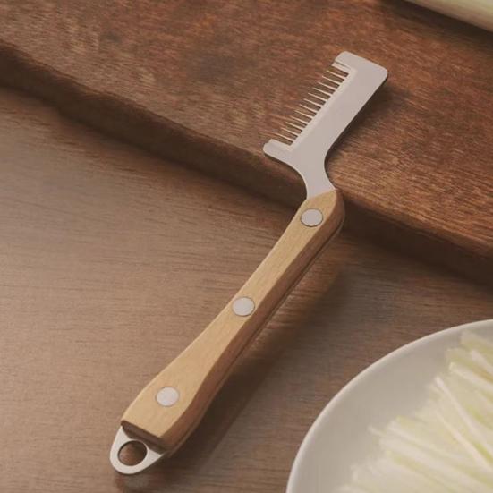 Green Onion Knife with Ergonomic Handle Stainless Steel Precision Shredder Rust-Resistant Kitchen Vegetable Cutter