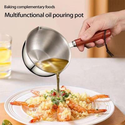 Mini pentola per versare l'olio in acciaio inossidabile 316 extra-spesso tedesco