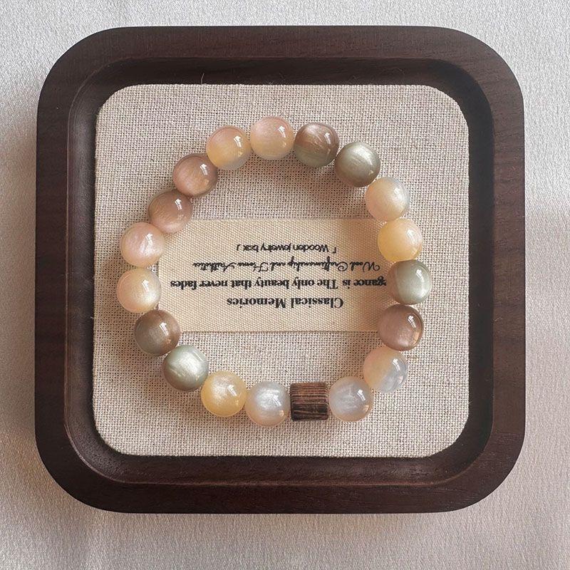 Vintage Pink Brown Beaded Bracelet Unique Stylish Jewelry Gift For Women Friendship Bracelets Jewelry