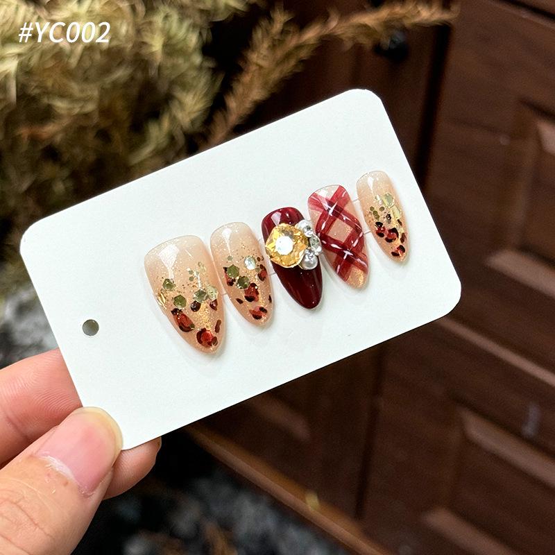 

Чуншань Бестселлер Леопардовый принт Миндалевидные ногти: Ручная работа, Пятнистые бриллианты, Отбеливание, Бутиковый стиль Extra Small XS