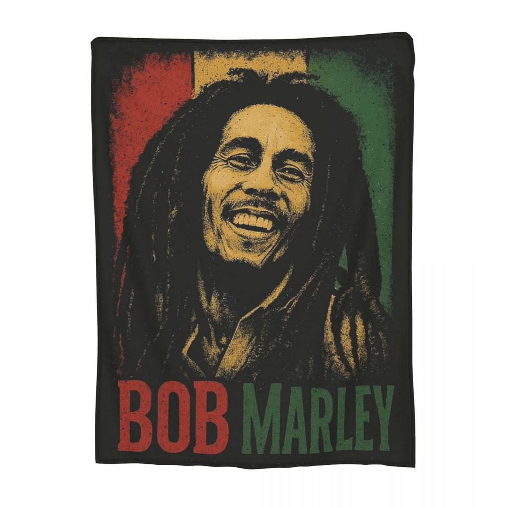 Bob Marley Album Musica Reggae Stile Giamaicano Coperta Coperta in Flanella Coperte da Letto Coperte Copriletto Trapunta