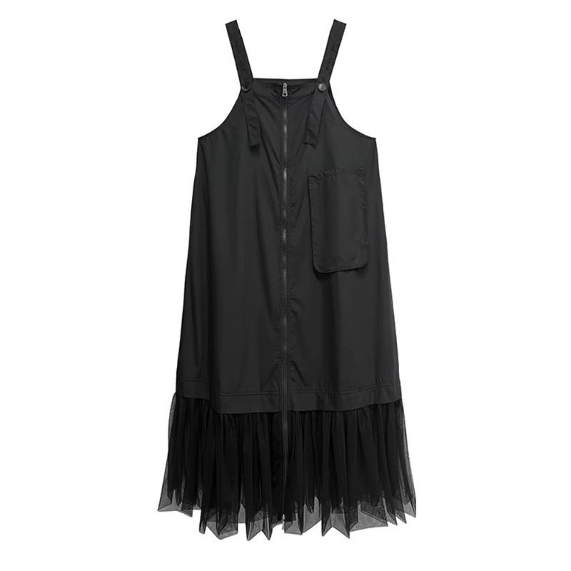 Xitao Taschen-Patchwork-Gaze-Kleid ZMY1335