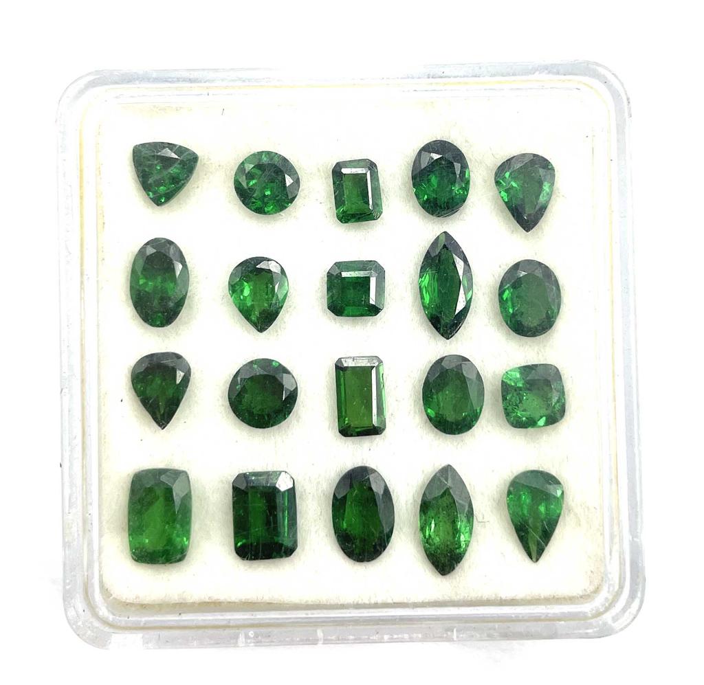 Natural Tsavorite Garnet Mix Shape Cut Loose Gemstone Lot 5-6 Pcs 3-6 MM 2 CT Tsavorite Garnet Faceted Gemstone For Jewelry Making