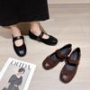 Soft Leather Round Toe Mary Jane Low Heel Shoes - Versatile, Comfortable, Non-Rubbing Women's Footwear for Daily Commute