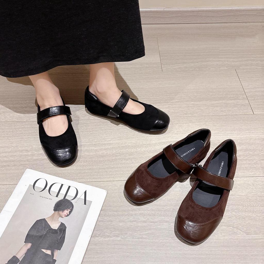 Soft Leather Round Toe Mary Jane Low Heel Shoes - Versatile, Comfortable, Non-Rubbing Women's Footwear for Daily Commute