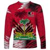 3D Printed Haiti Flag Coat Of Arms Men T Shirts Negre Marron Women Long Sleeve Tshirts Tops Kid Round Tee Shirt Men Clothes
