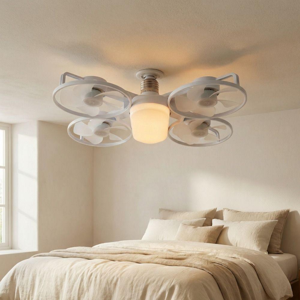3-Speed 2-in-1 Ceiling Fan Light Dimmable 3-Color Temp Ceiling Fan Light with Remote Remote Control Adjustable