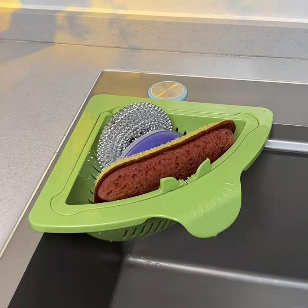 Magnetic Sink Drain Basket Triangle Vegetable and Fruit Drainage Basket Food Waste Filter Collector Kitchen Storage Organizer