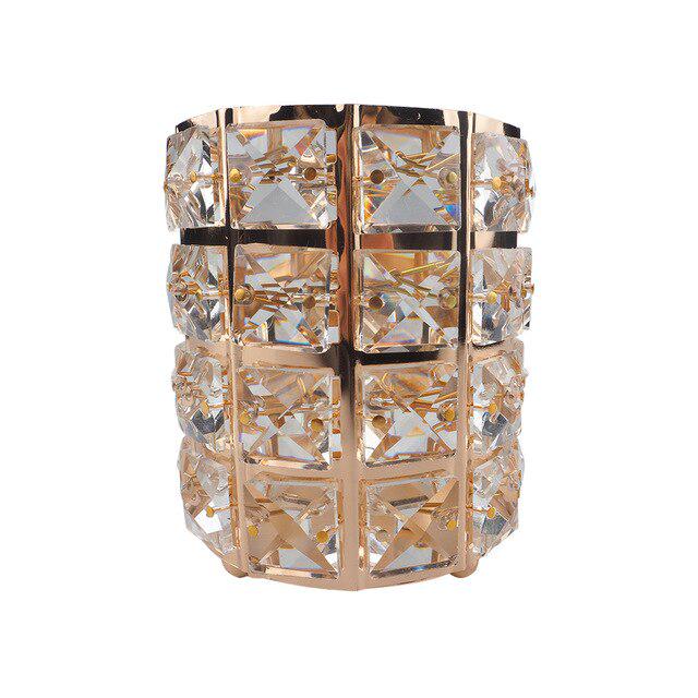 

Настольный органайзер из металла и кристаллов золотой